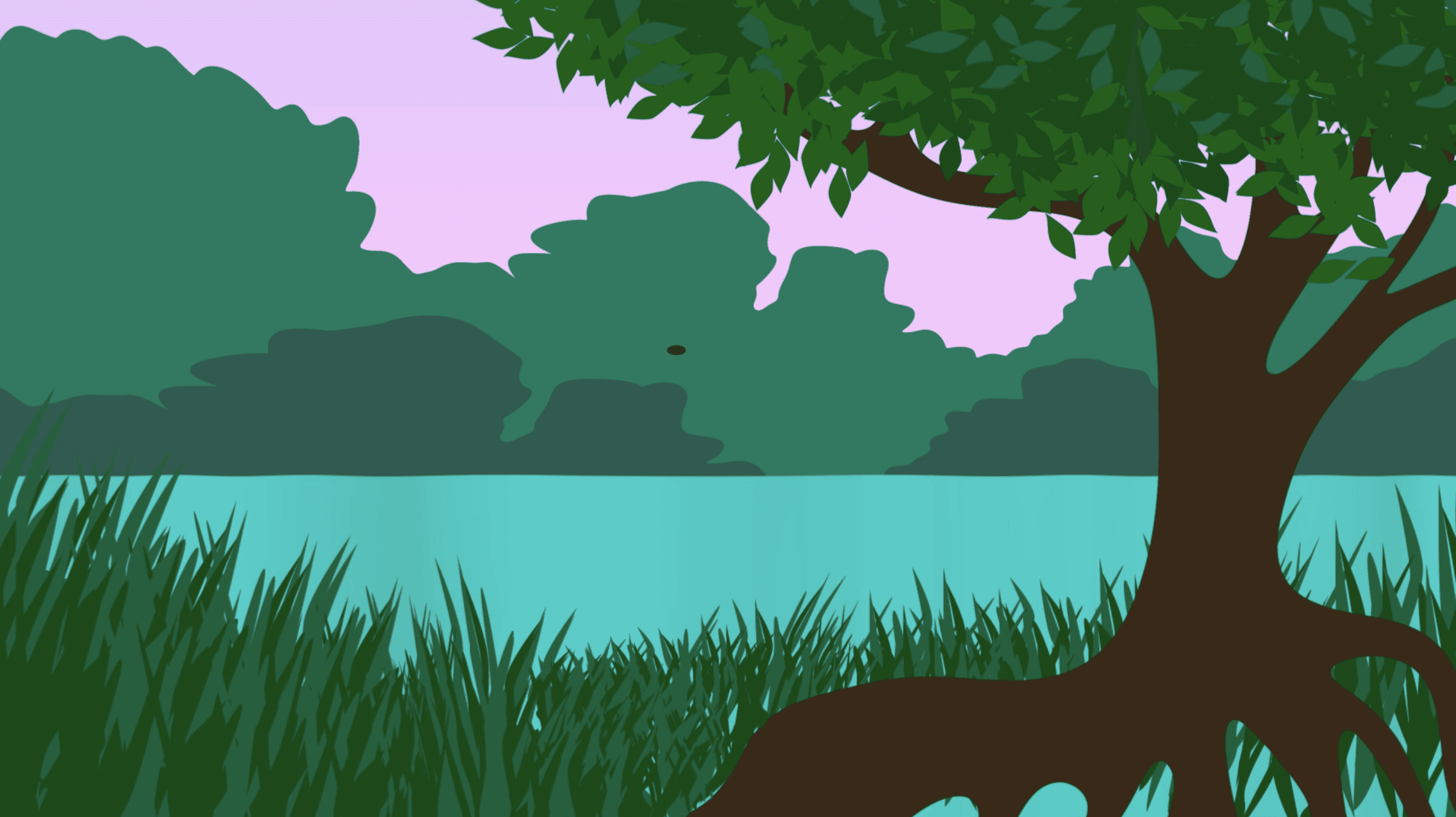 Purple and pink objects