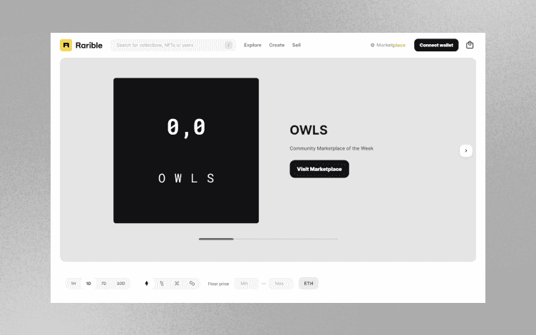 Rarible landing page