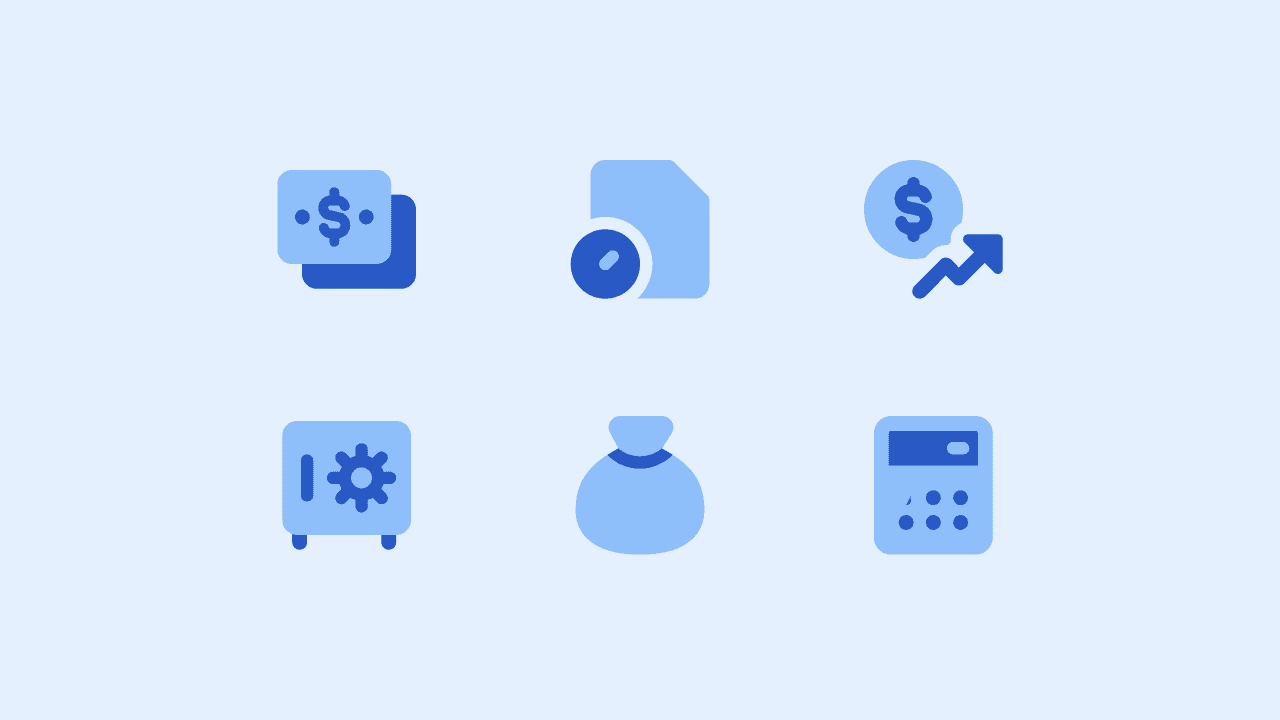 Core Flat Finance Icon Set