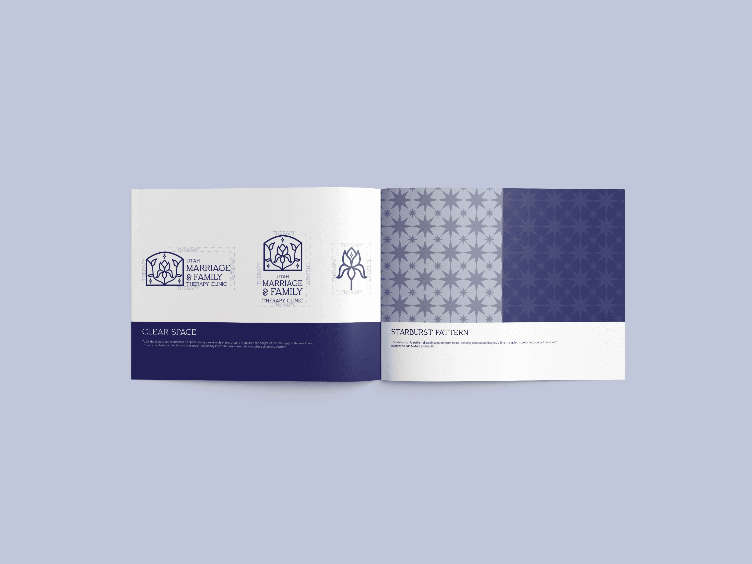 Utah Marriage and Family Therapy Clinic brand guide pattern