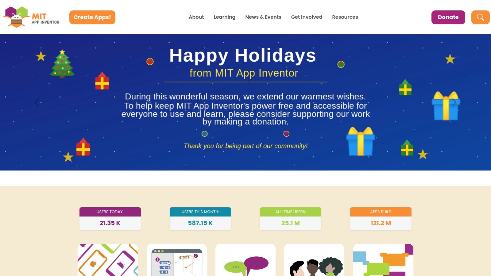 MIT App Inventor open-source block-based editor for building Android apps for free