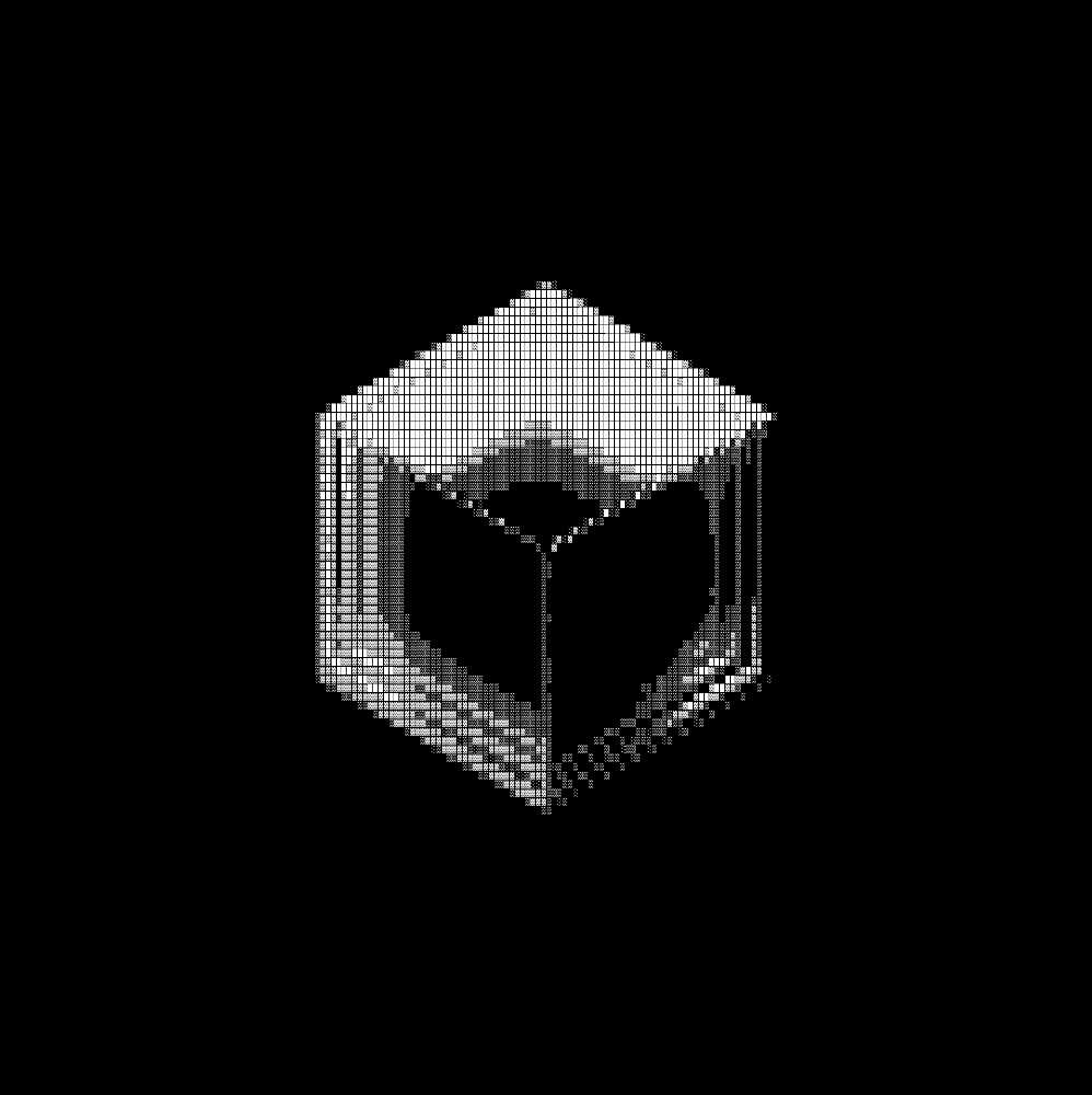 Modern building facade with striped pattern against clear blue sky