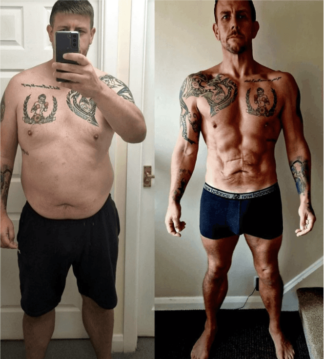 Chenery Fitness male before and after transformation
