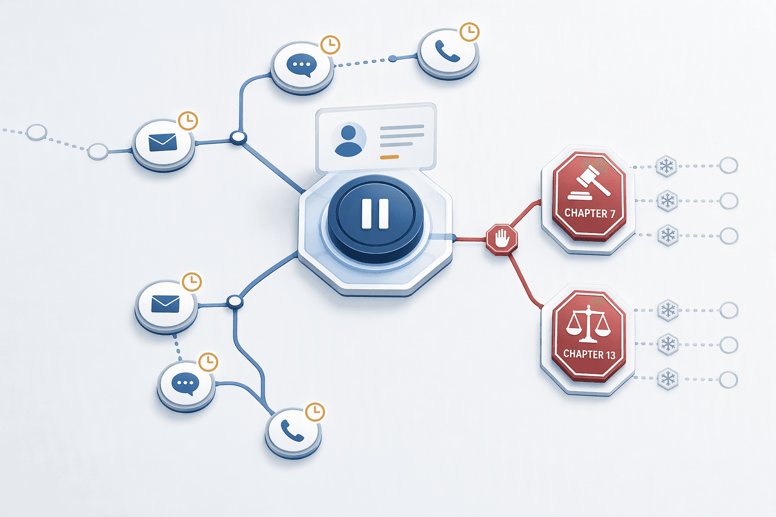 Illustration for 8. Kore.ai: Customizable Payment Reminder Cadences with Bankrupcty Chapter Hold Integrations
