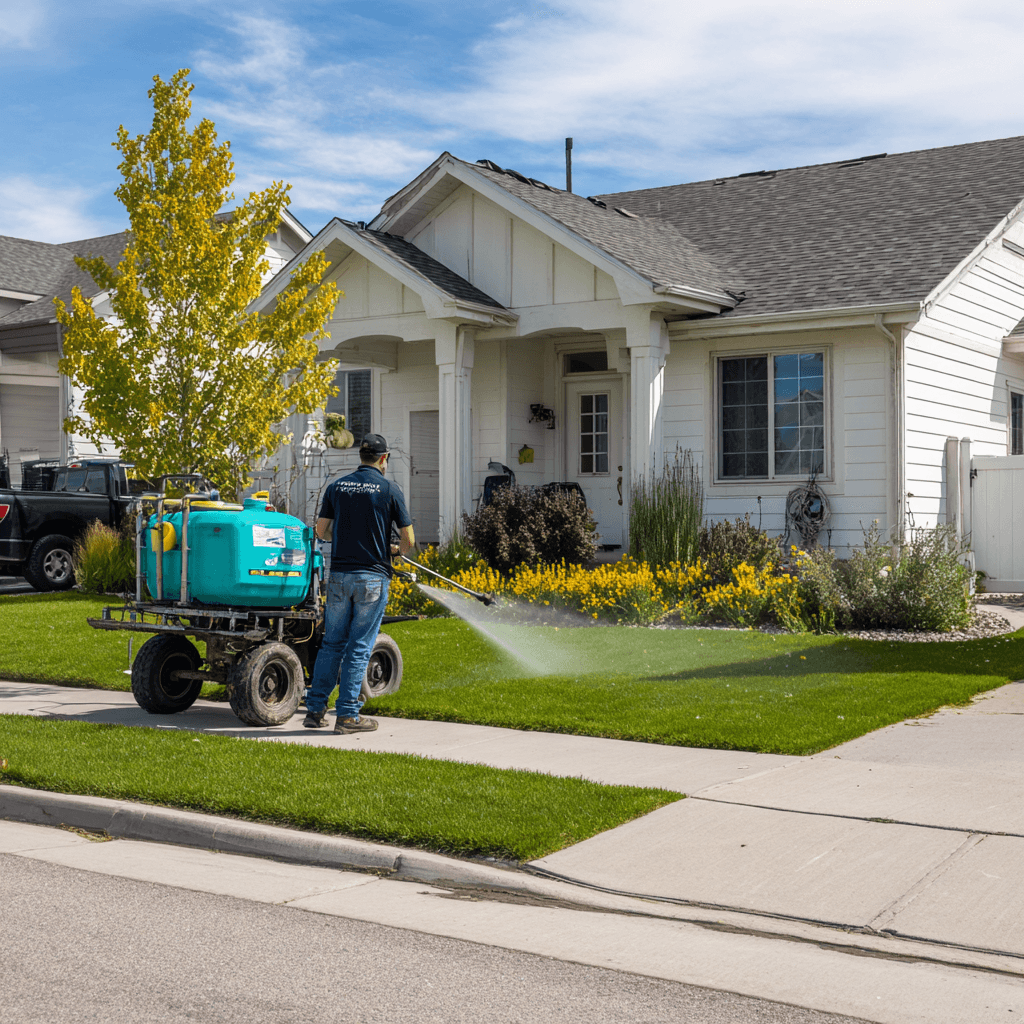 Fertilizer treatment on Brigham City property