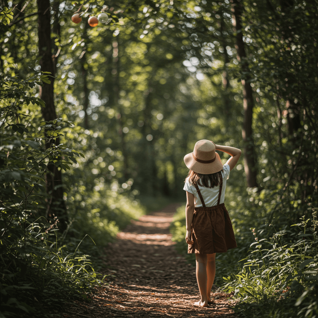 Tranquil sanctuary in nature, abstract and colorful, random