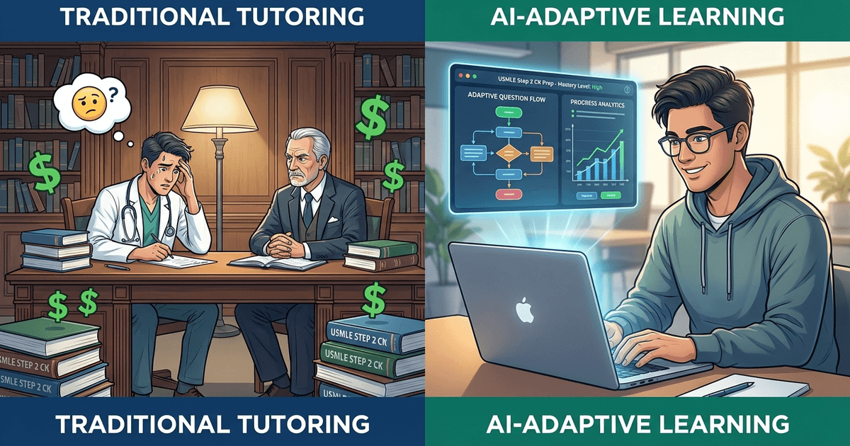 Cover: USMLE Step 2 CK Tutoring: What It Costs, When You Actually Need It, and How AI-Adaptive Prep Can Replace It (2026)