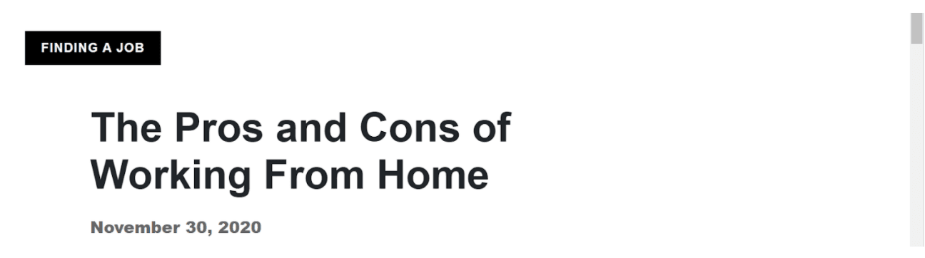 Indeed.com headline