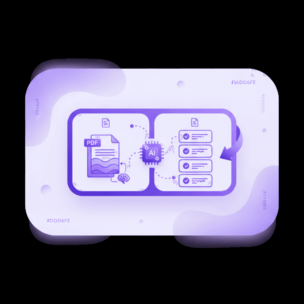 Digital workspace displaying best ai apps for students free generating flashcards from a PDF
