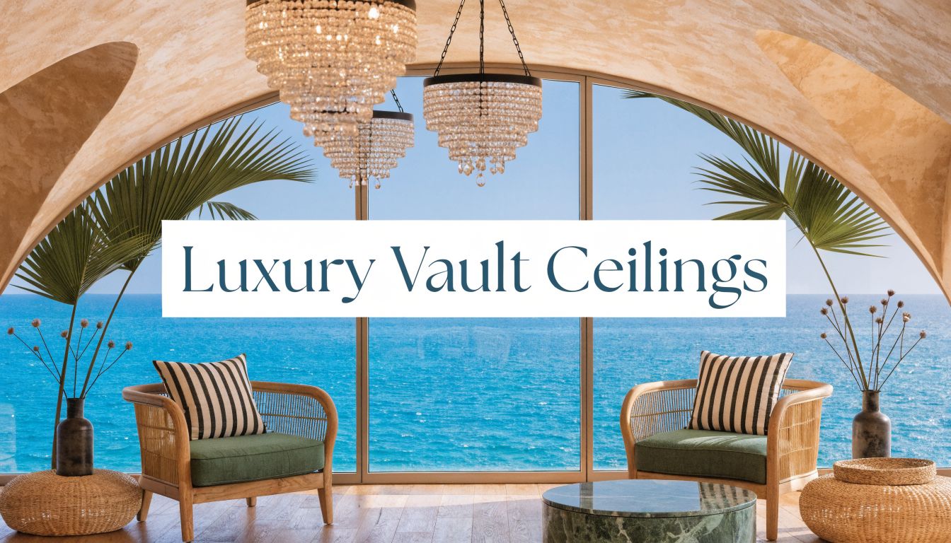 a luxury vault ceiling overlooking the water