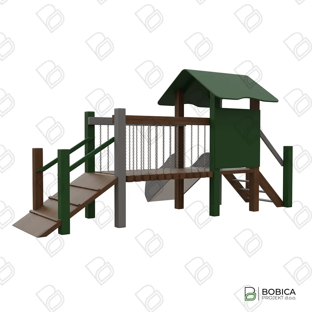 Kombinirano igralo s mostom i toboganom "ForestBridge"