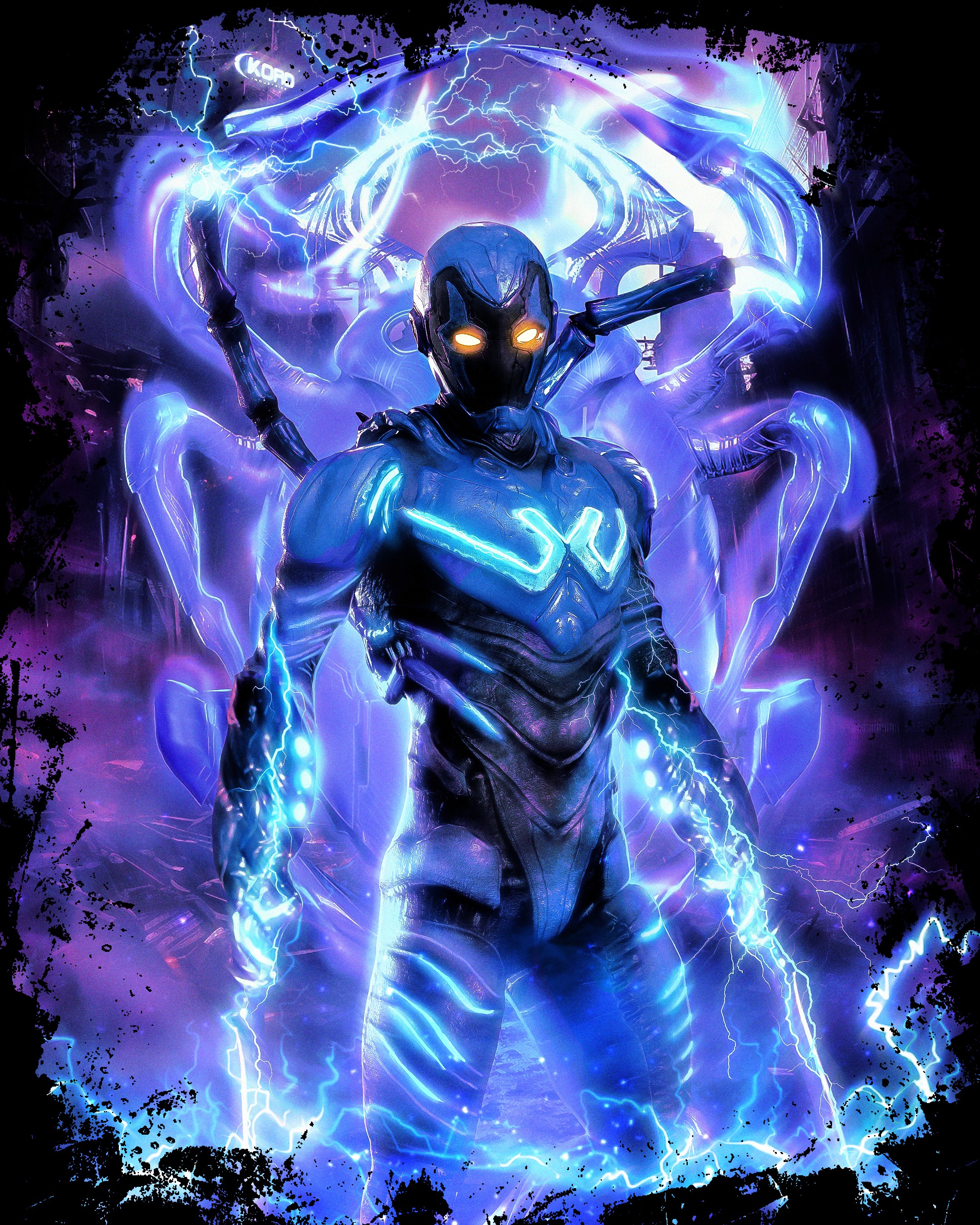 Black and white wave