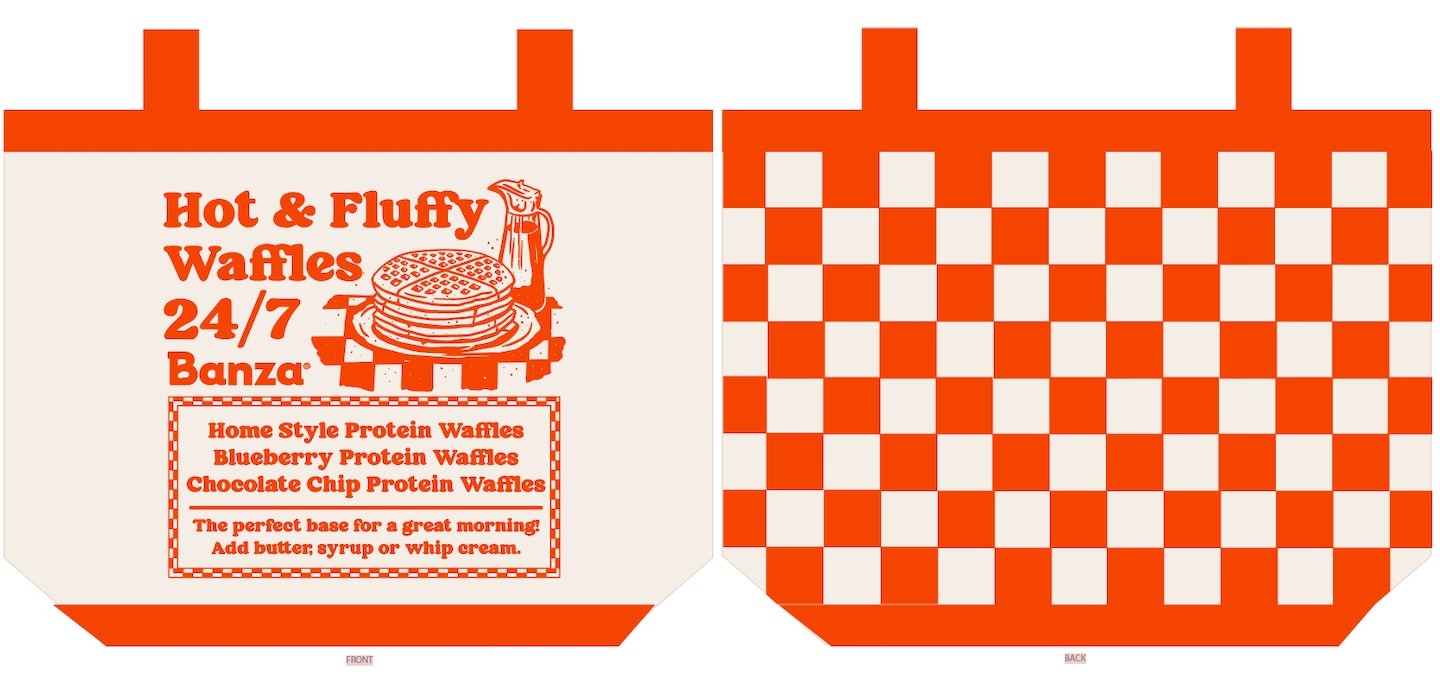 Banza Waffles Swag Design Tote bag design dinner design