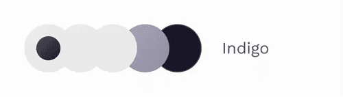 Copyfolio color palette and font preset combination, which is used for the social media website example shown in the image next to it.