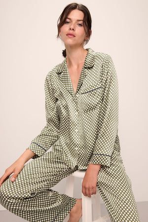 Inez Washable Silk Printed Long PJ Set – Eberjey