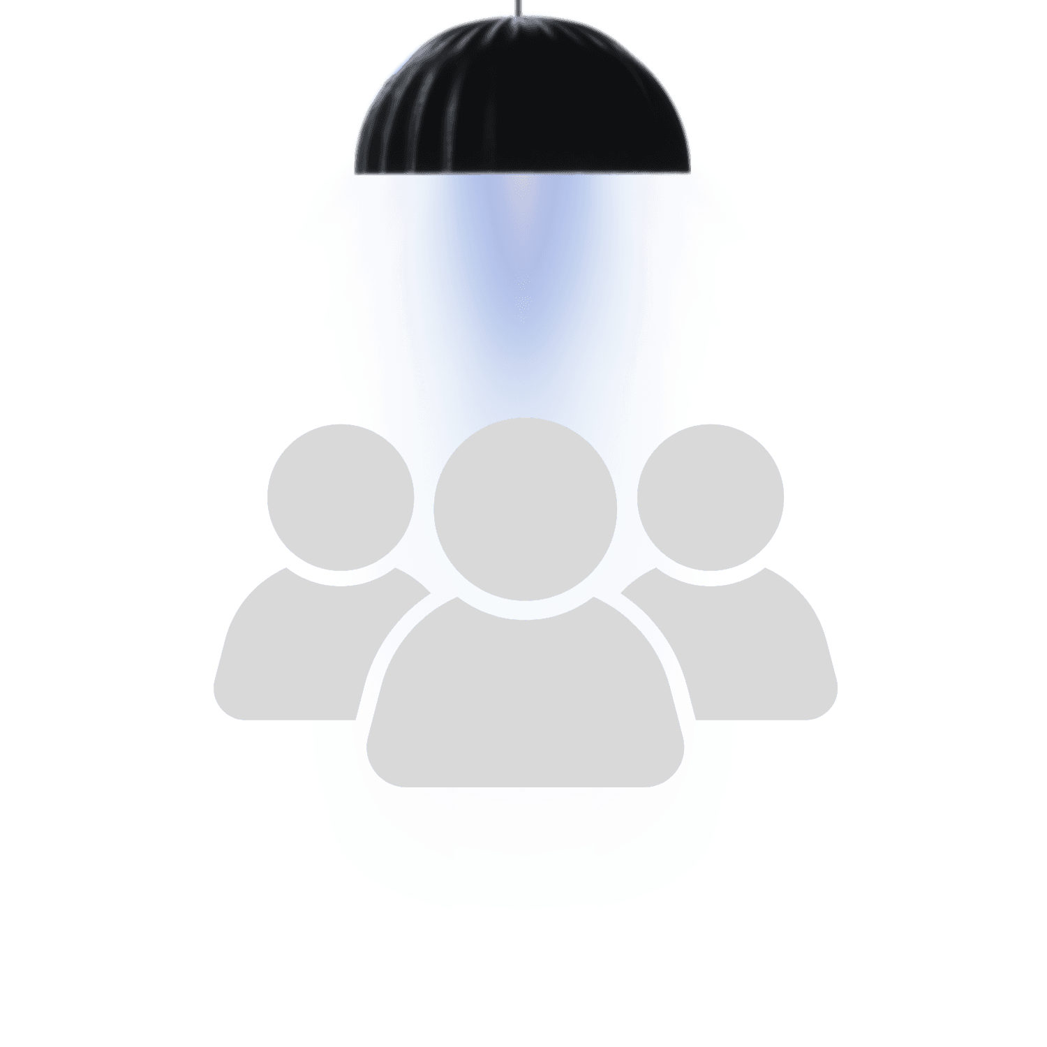 Veronix team culture icon representing extreme ownership. Three user avatars symbolizing individual accountability and a culture of owning outcomes over bureaucracy.