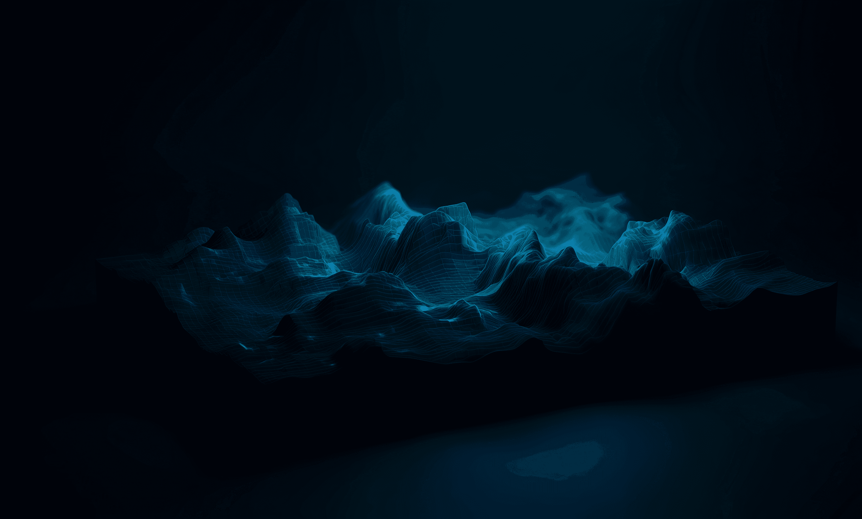 Dynamic picture of a cyclist riding downhill