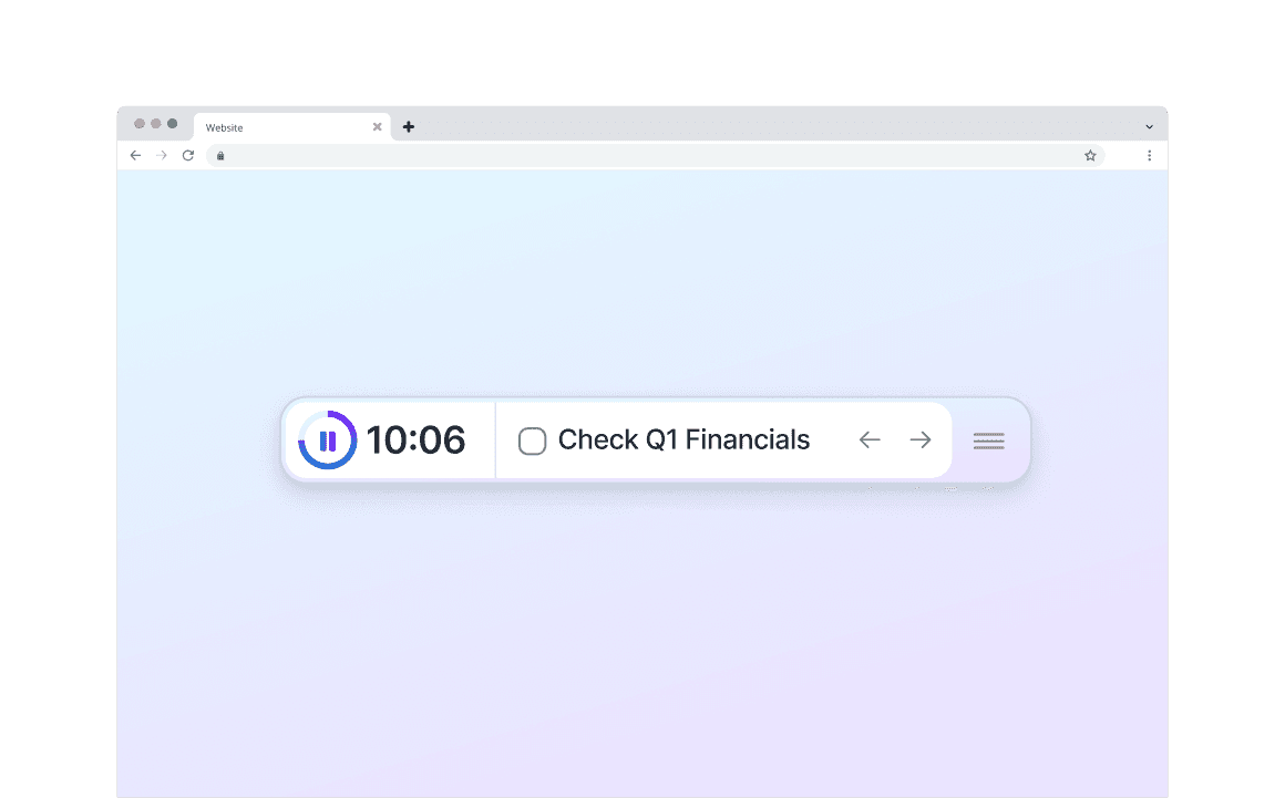 Instant focus with no distractions