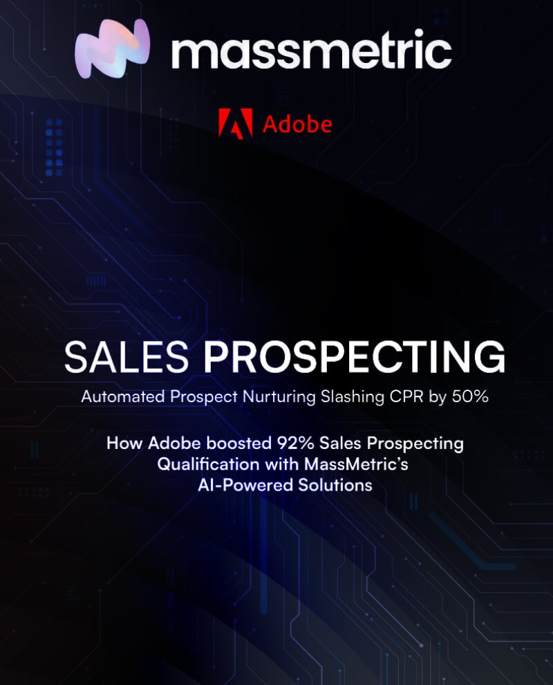 Adobe improving 92% sales qualification using MassMetric AI solutions.