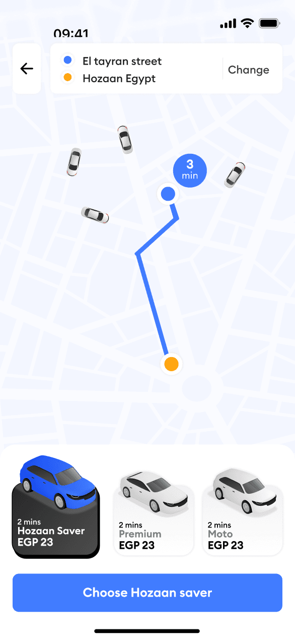 Screen 1 for Hozaan Mobile application