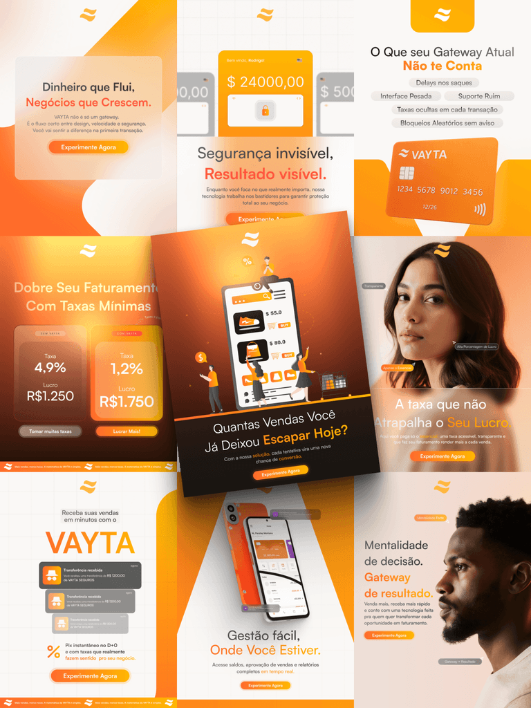 Promotional flyer featuring gateway payment, vibrant colors, and images of models showcasing healthy skin.