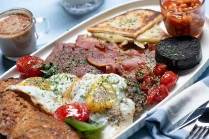 Breakfast spread for a meeting