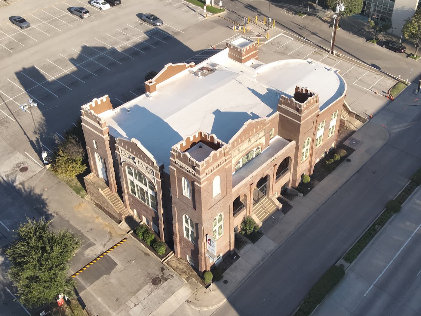  Commercial Roof Restoration for Historic Landmark: St. Paul Church Dallas, completed by Arington Roofing 