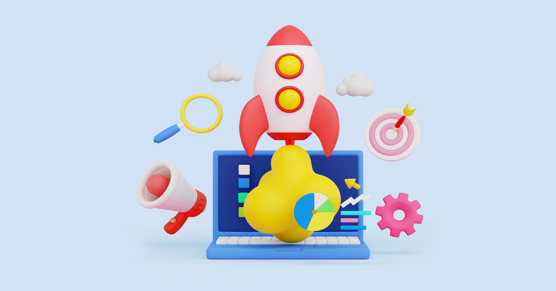 A laptop with organic boost - UK SEO Agency