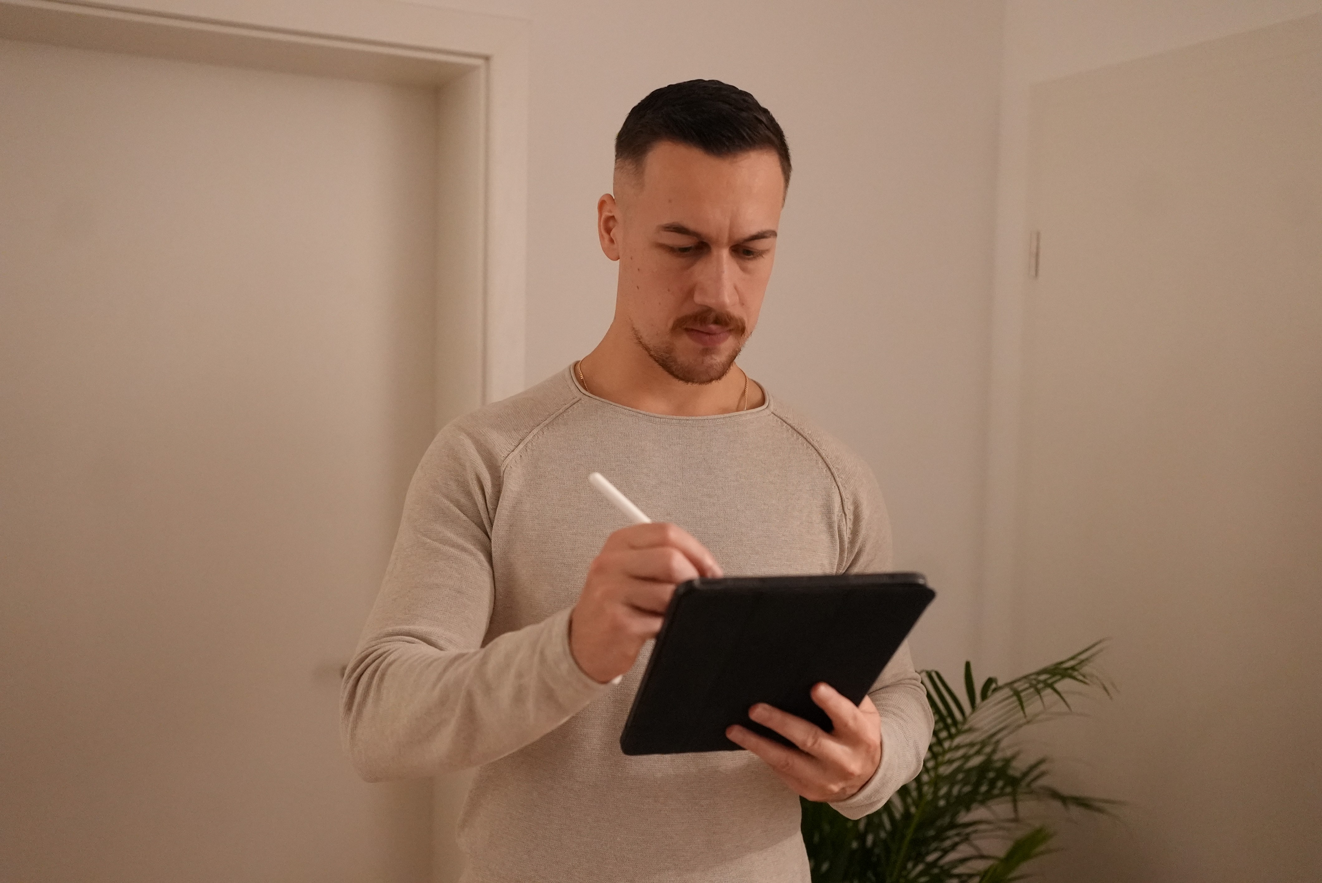 Heiko Denzler am Tablet