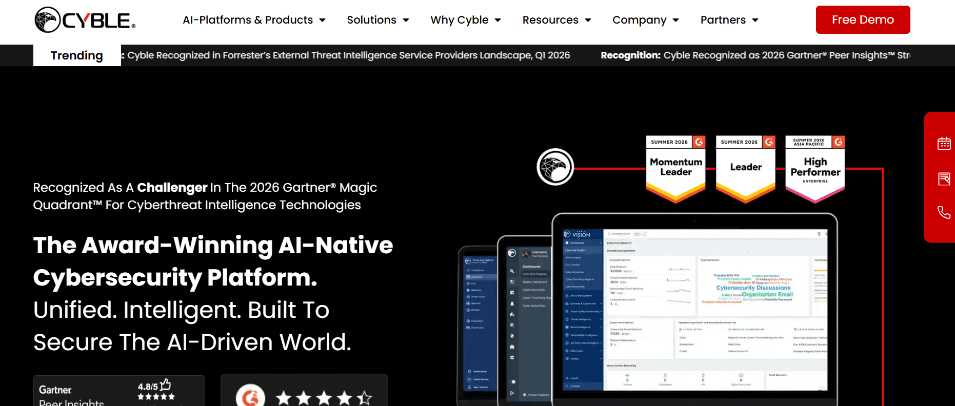 Cyble Homepage