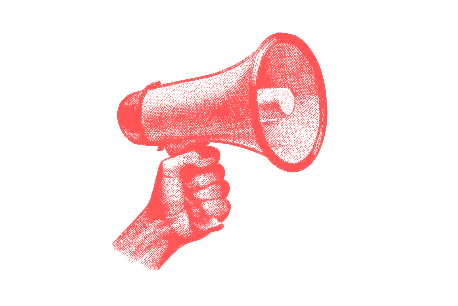 Hand silhouette holding a smartphone with a glowing red screen.