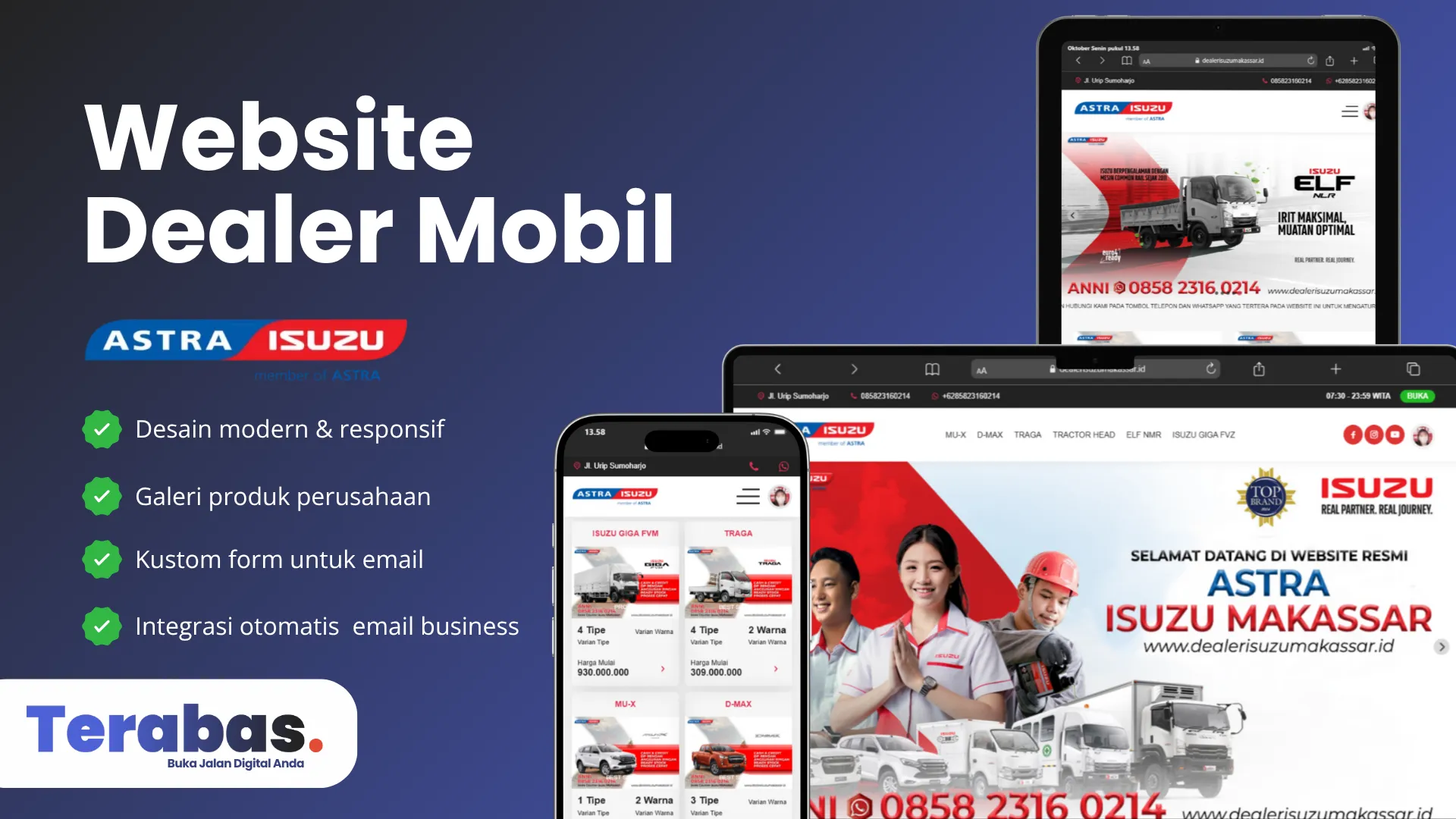 Website Dealer Isuzu Makassar