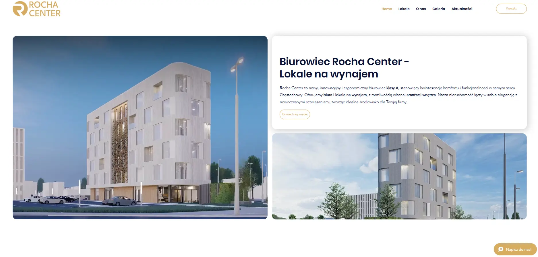 Przykład strony internetowej dewelopera śląsk s3 real estate