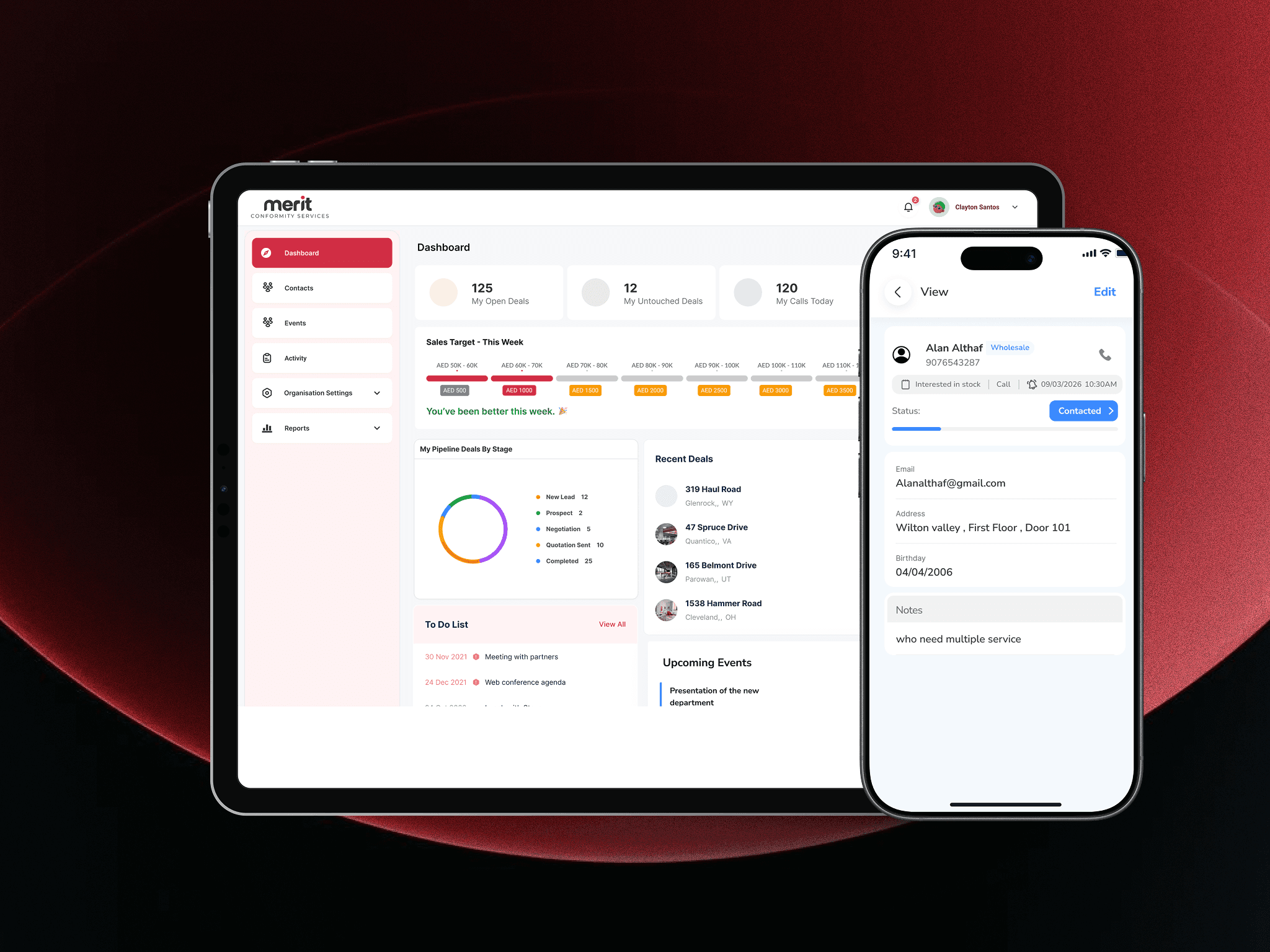 AI suggesting actions like "Optimize onboarding flow" and "Raise pricing tier" based on user data.