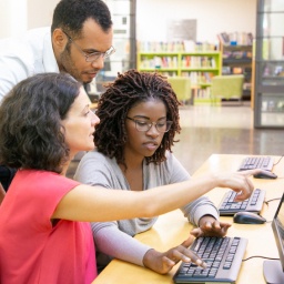 educadores realizando projetos