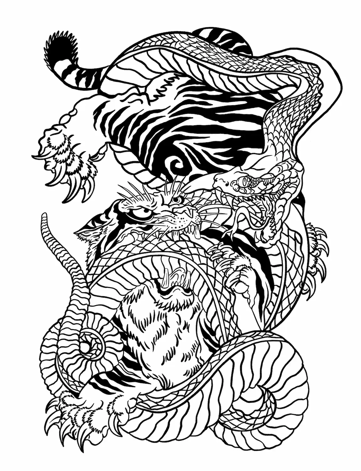 Mythical Mix Tiger Illustration