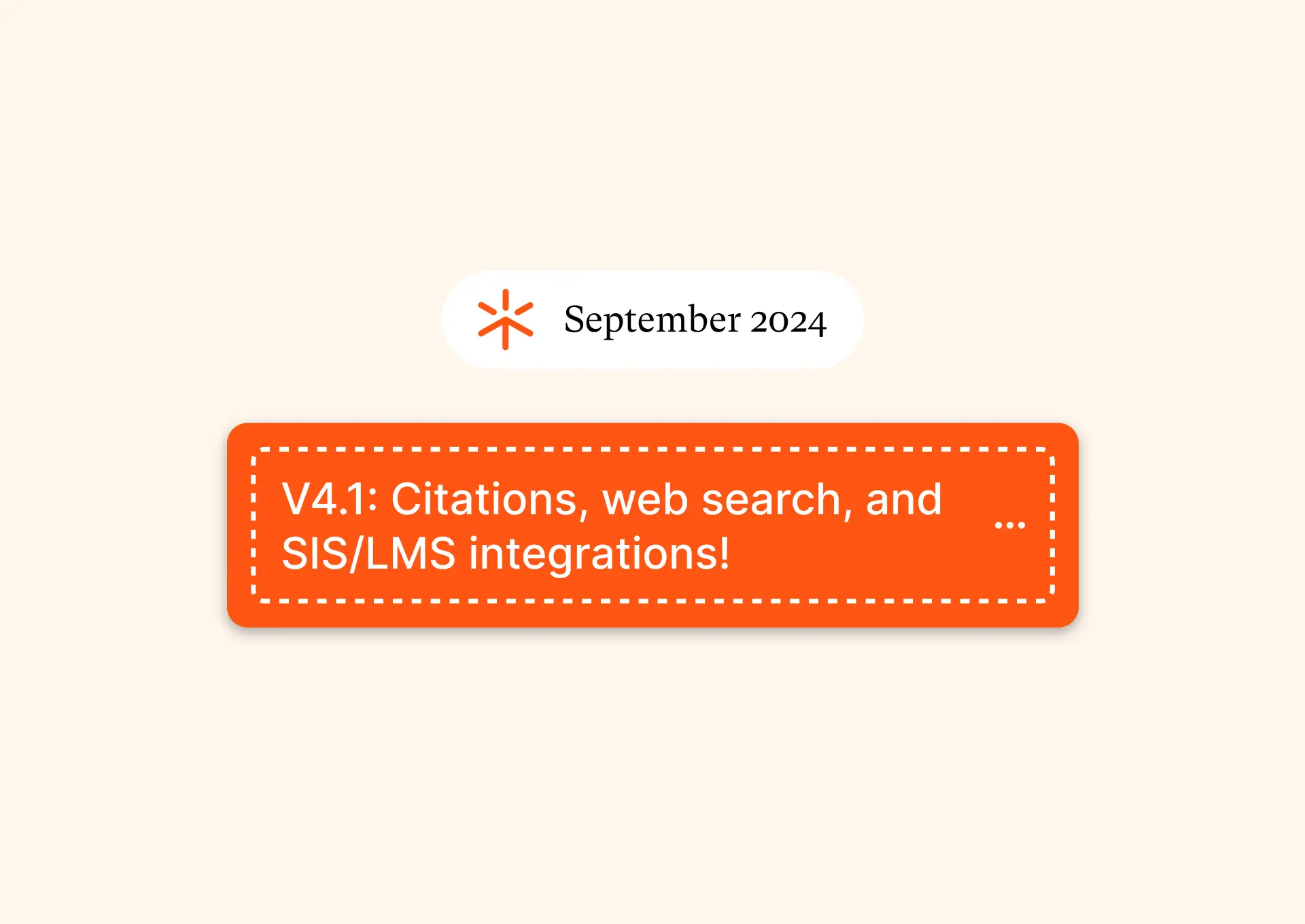 Message from AI responding to current event that required web search and citing the source of the info next to logos of supported SIS and LMS rostering systems.