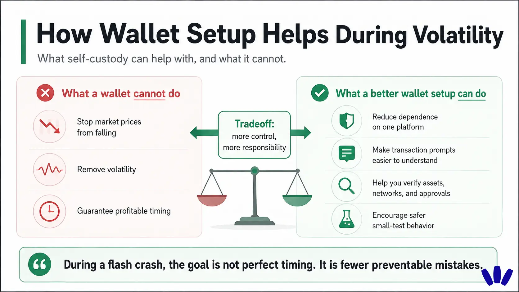 How a self custody wallet setup helps during crypto market volatility