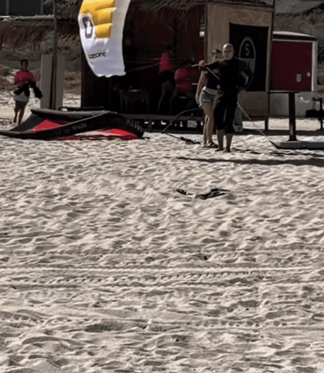 A man surfing