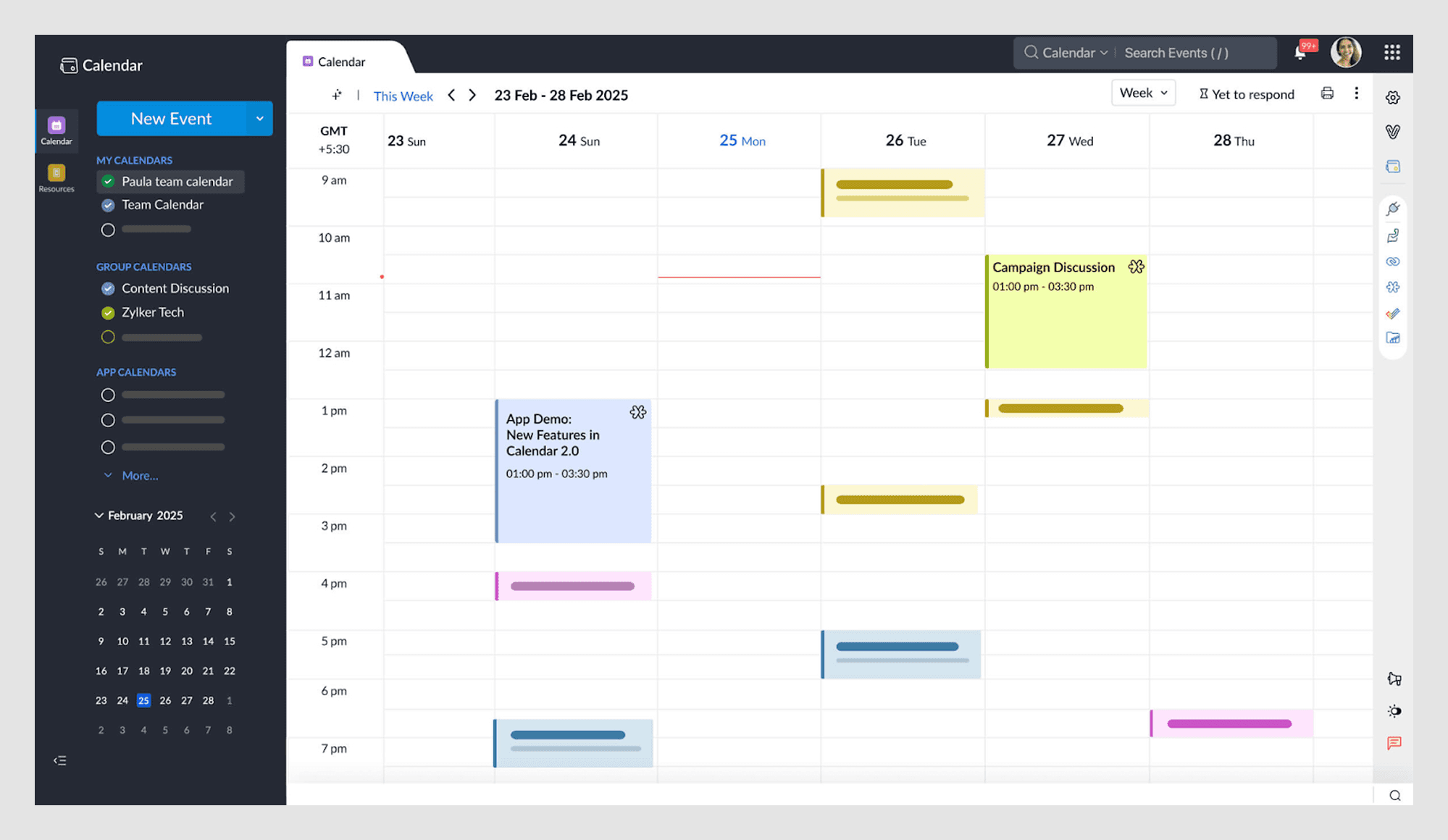  Zoho Calendar's Team Scheduling Feature