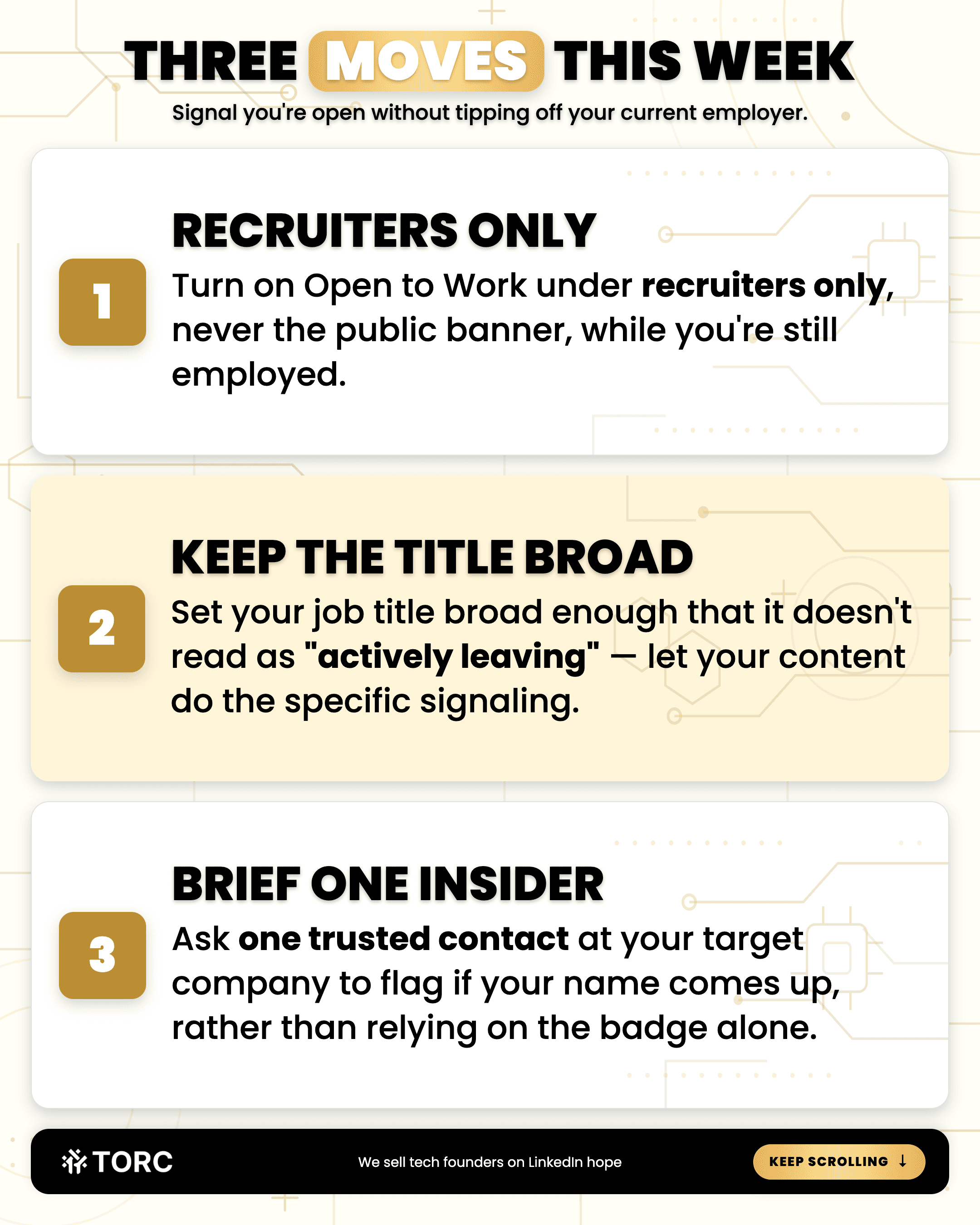 Infographics: Three moves this week