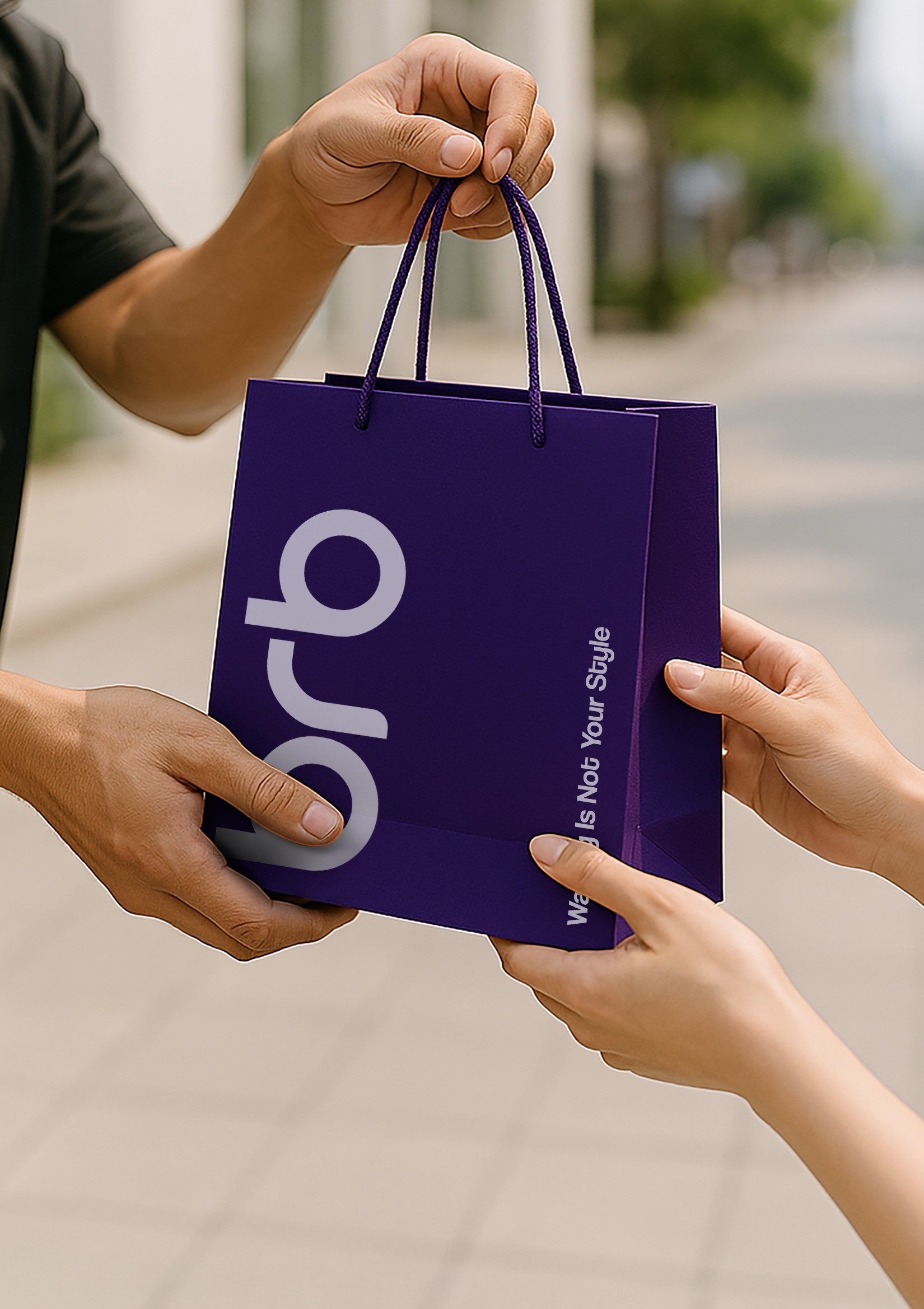 Returning BRB bag at the door as part of the instant return service