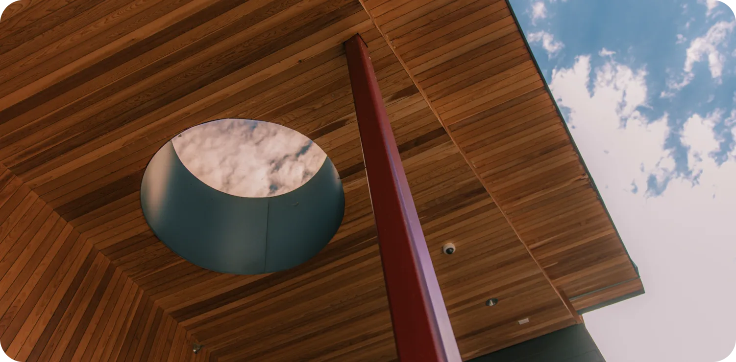 Warm interior detail with natural materials and soft lighting
