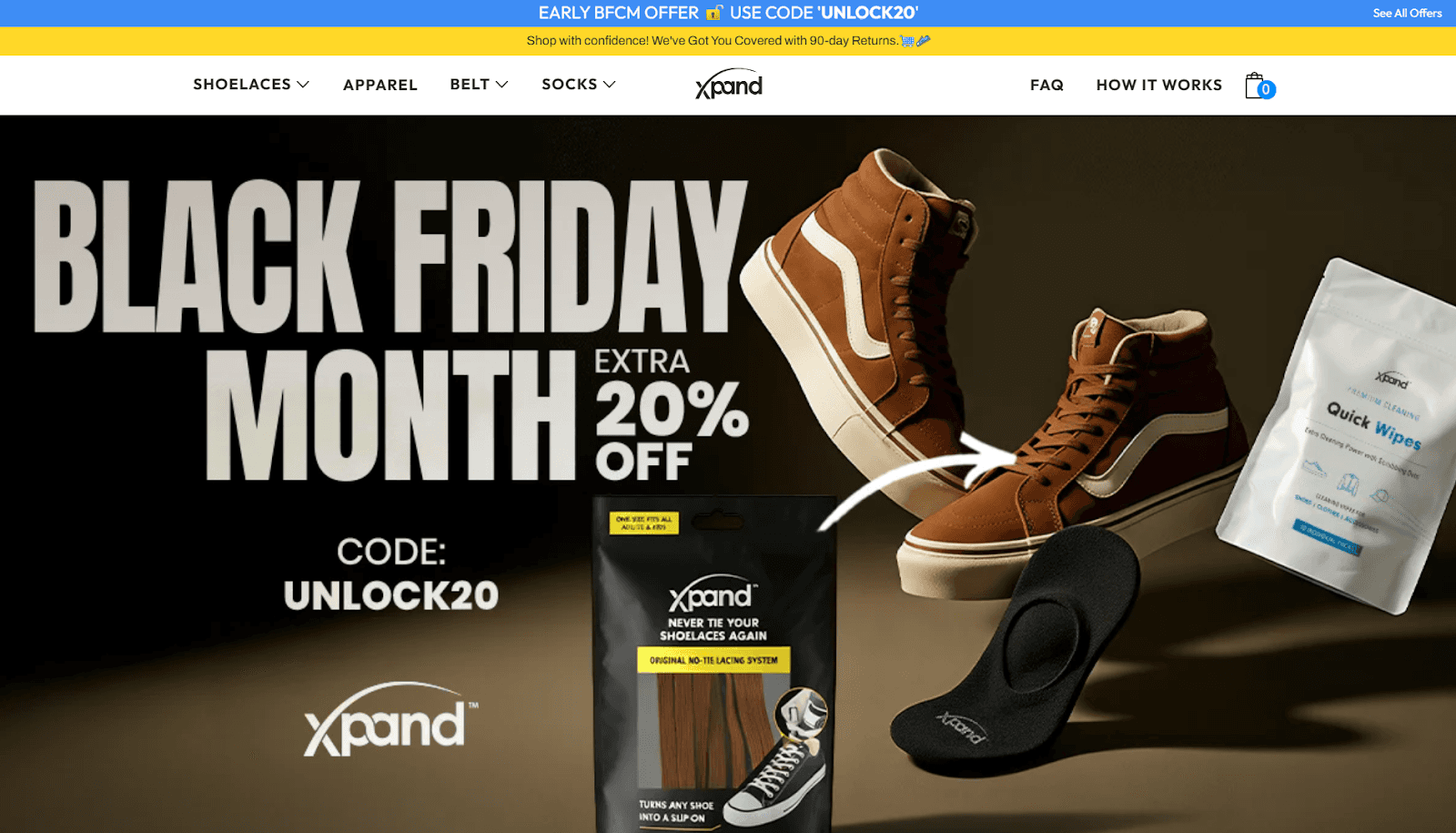 Xpand Laces Homepage