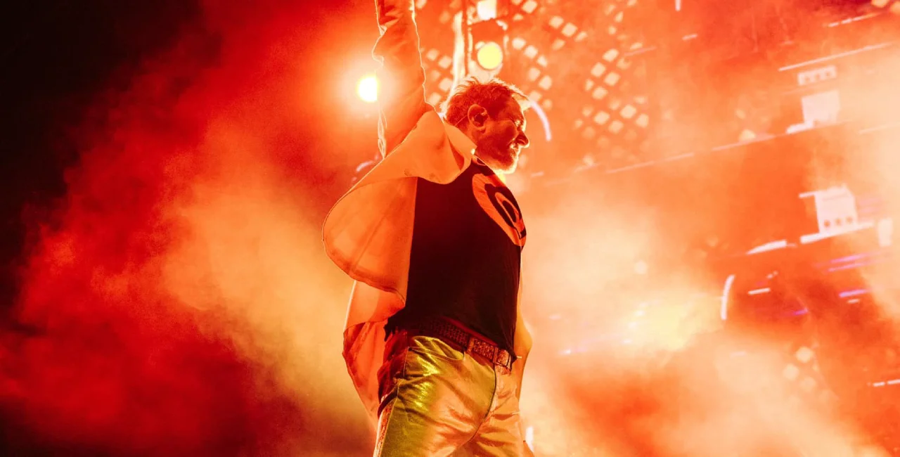 Male singer performing on stage