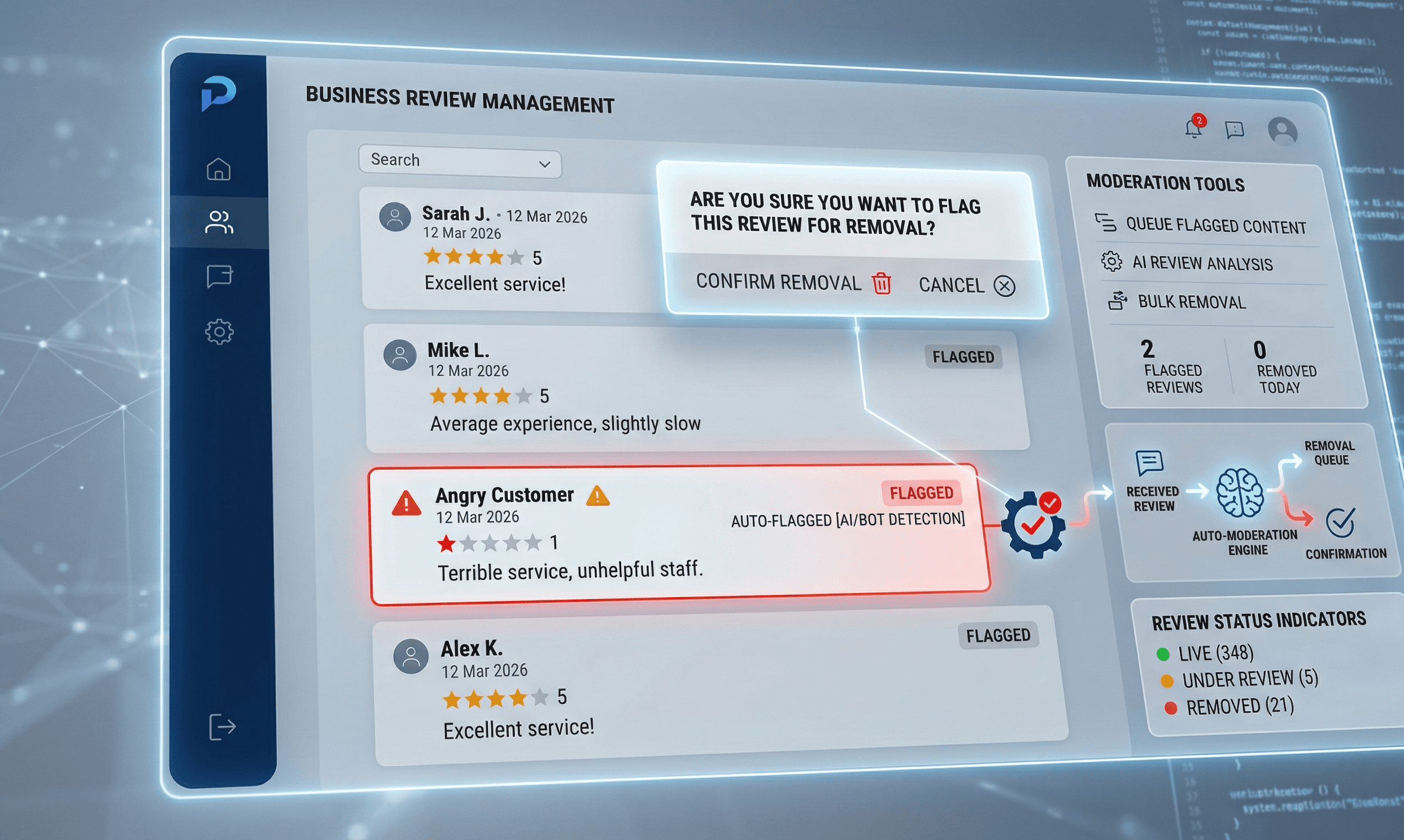 Computer Screen Showing SERM