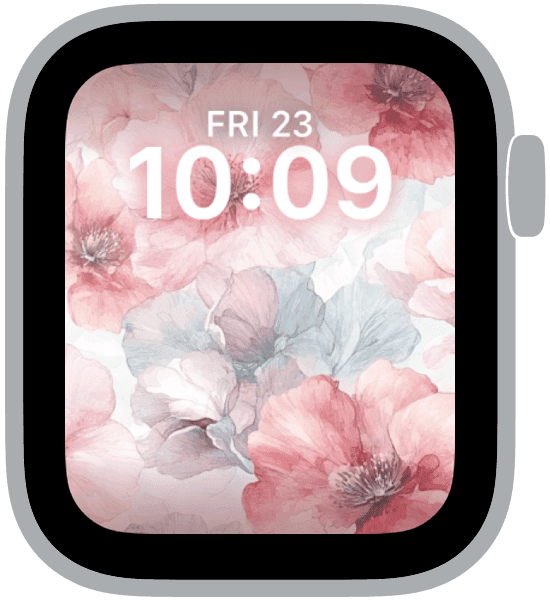 an apple watch face from the pastel bloom collection