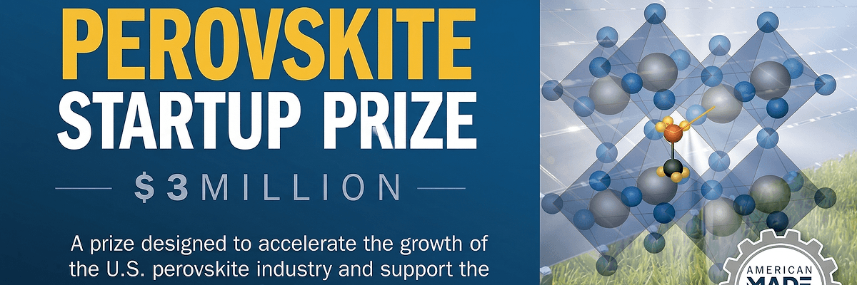 Verde Technologies wins DOE Perovskite Prize