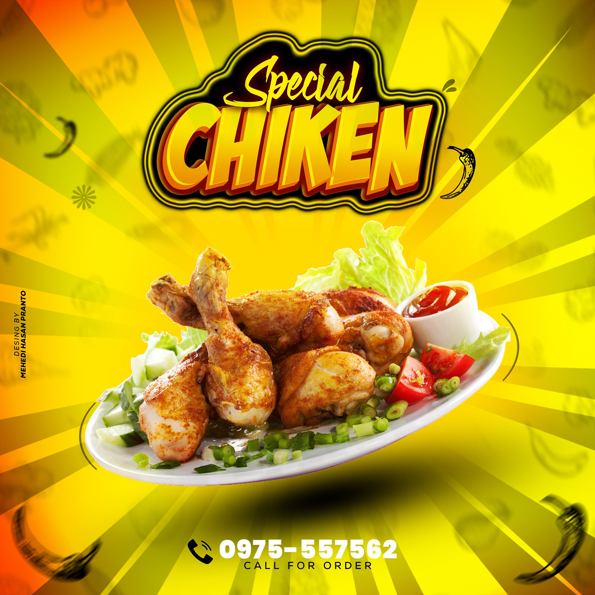 Specila Chiken design by Mehedi Hasan Pranto