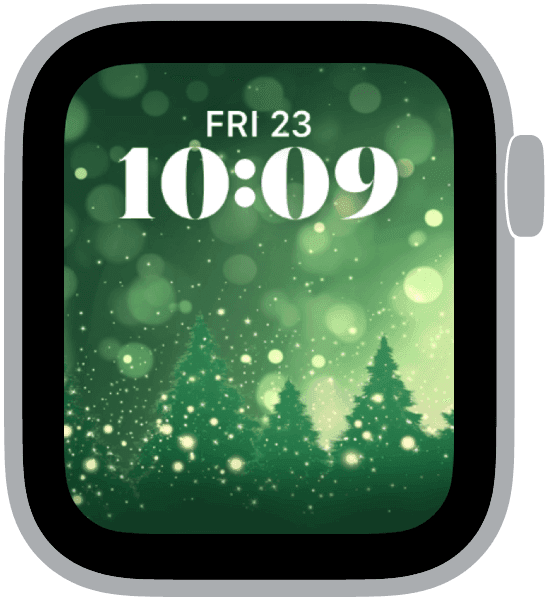 an apple watch face from the christmas gradients collection